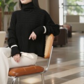 CHAO长袖 APCSHOP奢享款 意设计师重磅加厚高领套头衫 纯羊绒大毛衣