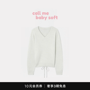 不规则半身裙套装 V领系带针织衫 callmebabysoft韩系女藤姐同款