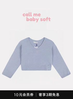 ●callmebabysoft韩国modimood大V领斜露肩收腰侧扣针织衫毛衣女