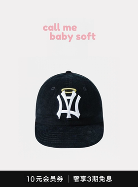 ●callmebabysoft韩国潮牌aeae天使翅膀刺绣棒球帽女灯芯绒鸭舌帽