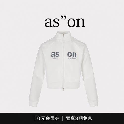 【现货】韩国小众ason插肩袖拼接双拉头拉链长袖开衫立领外套运动