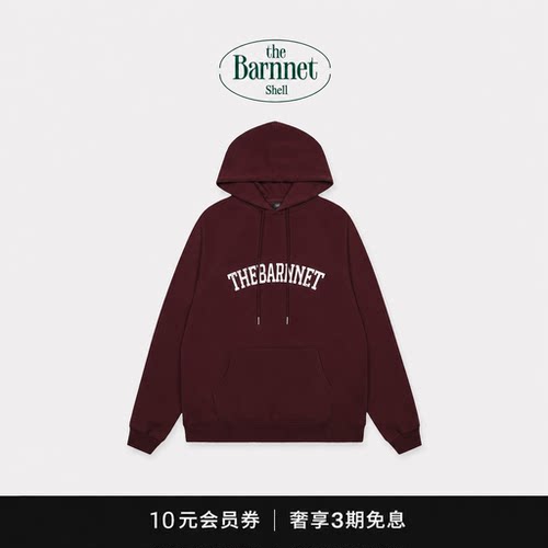 【现货】韩国the barnnet八奶家字母美式复古连帽卫衣女宽松上衣