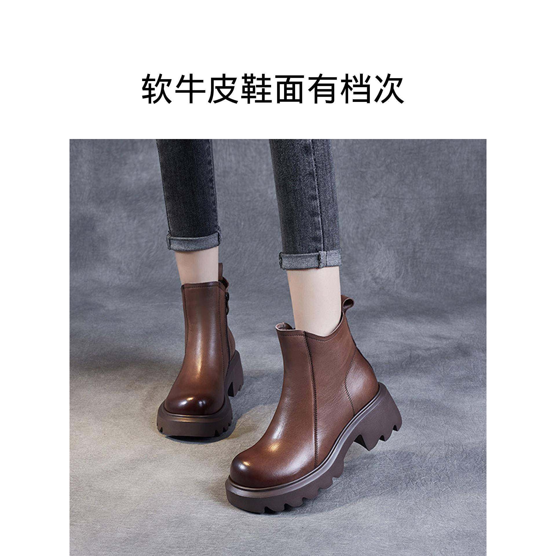 真皮巨好看马丁靴女款2025年新款高级感炸街超火头层牛皮早秋短靴