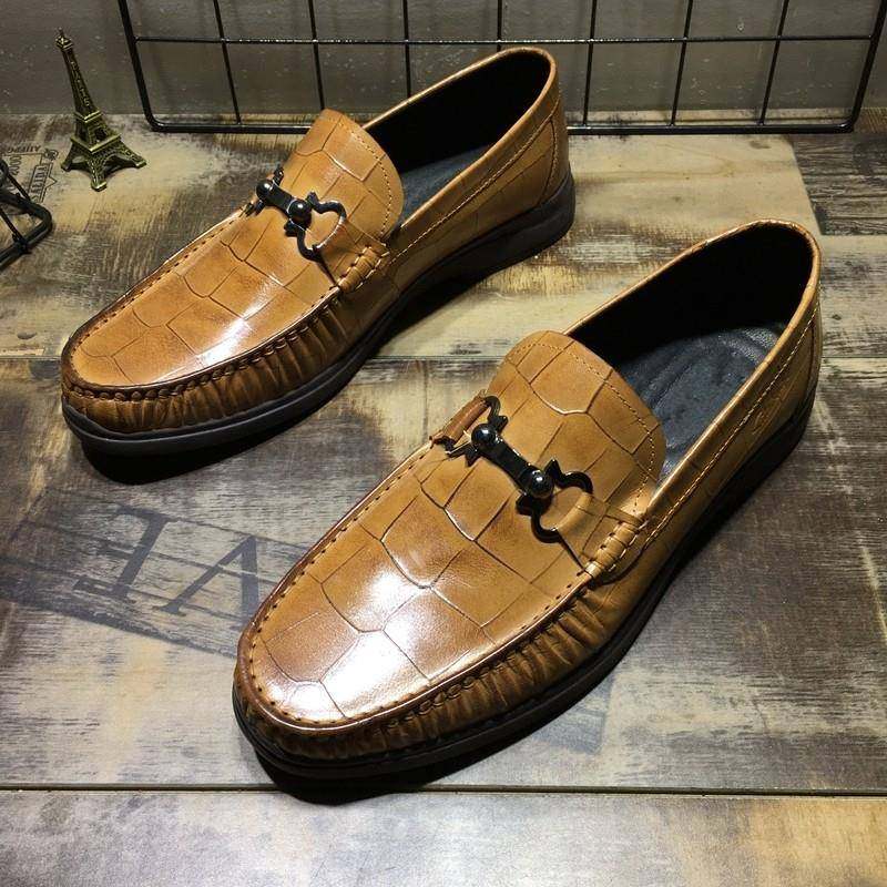 vkwwhy韩版休闲乐福鞋男商务正装英伦皮鞋百搭一脚蹬鳄鱼纹豆豆鞋,流行男鞋,单鞋,淘宝优惠券,粉丝福利购,淘宝优惠卷