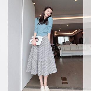 欧洲站2024秋装新款英伦风气质复古减龄名媛半身裙子两件套装裙女