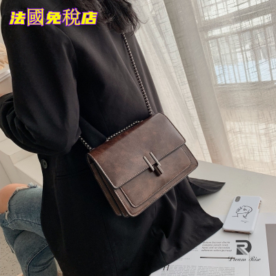 法国专柜正品MKBM 女包名牌真皮链条包单肩斜挎包简约复古小方包