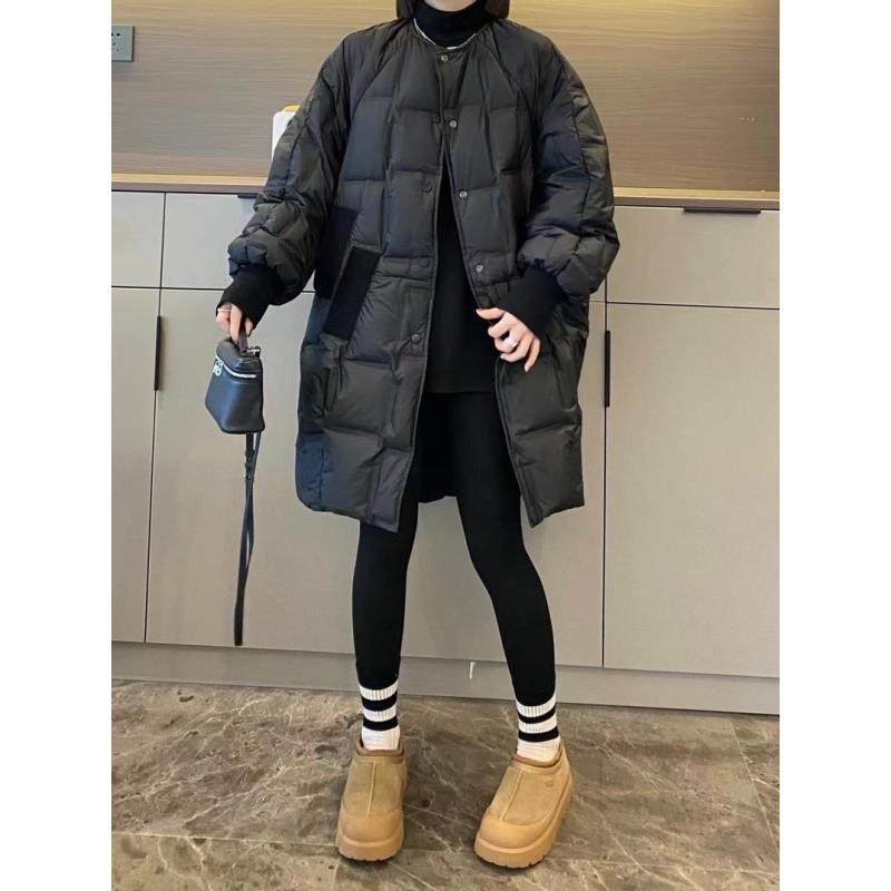 香港欧货大版龟背圆领羽绒服女2025冬季新款大码胖MM时尚长款外套,女装/女士精品,大码羽绒服,淘宝优惠券,粉丝福利购,淘宝优惠卷