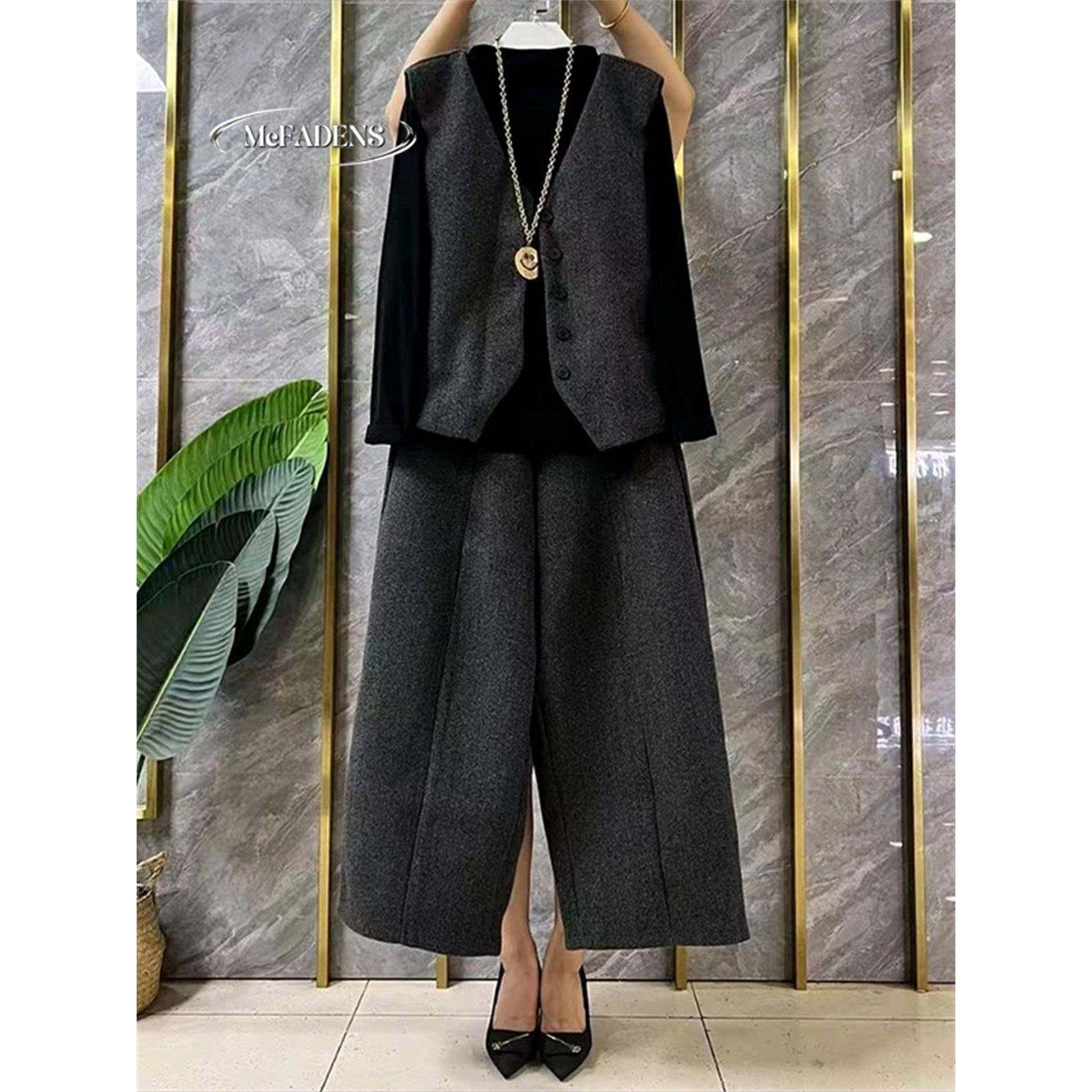 香港胖妹妹冬季新款大码女装欧货时尚洋气打底衫马甲哈伦裤三件套,女装/女士精品,大码套装,淘宝优惠券,粉丝福利购,淘宝优惠卷