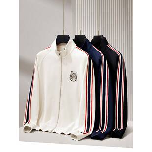 休闲运动套装 轻奢华夫格提花两件套织带男卫衣开衫 CITY秋季 PALM