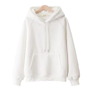 外套薄款 潮牌加绒连帽卫衣女2025年秋冬新款 长袖 宽松大码 上衣 韩版