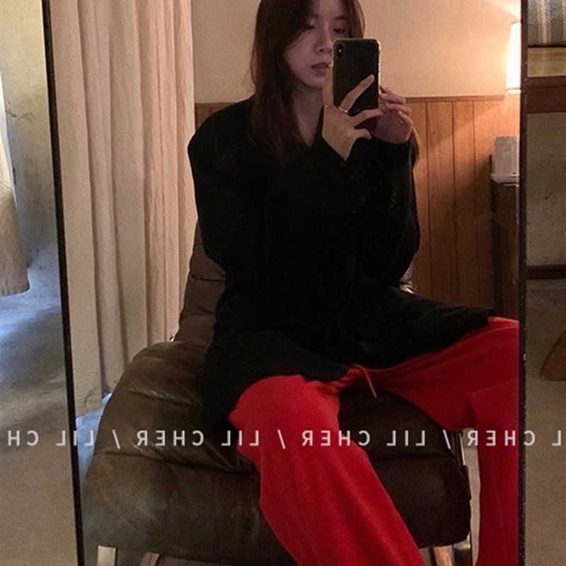 Coex Mall 首尔 一次满分~秋季宽松显瘦廓形黑色西装外套女