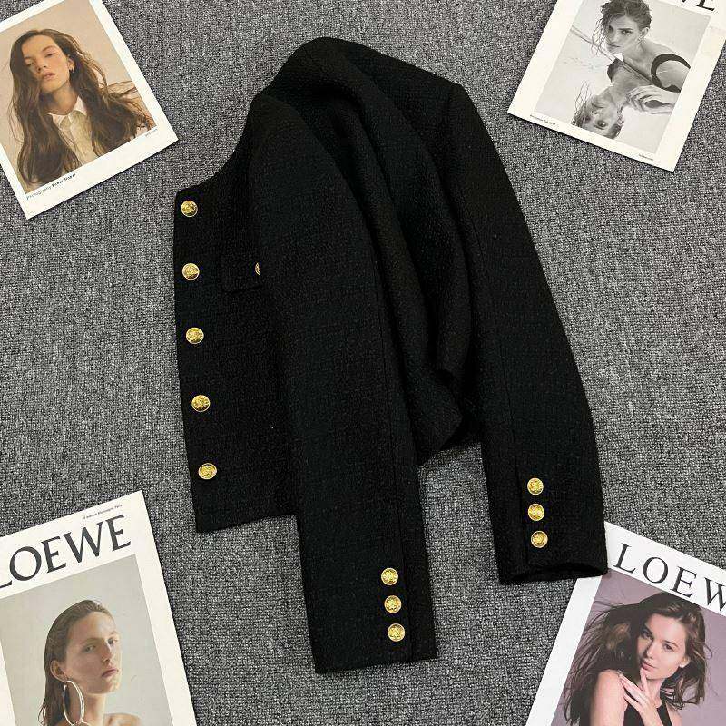 潮牌黑色小香风西装外套女短款2025年秋冬季新款炸街休闲百搭西服