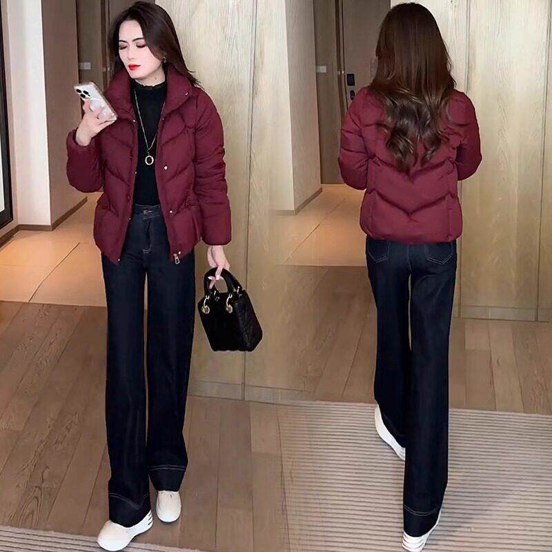 香港代购时尚短款棉服女士冬季新款洋气小个子显瘦保暖棉衣外套潮