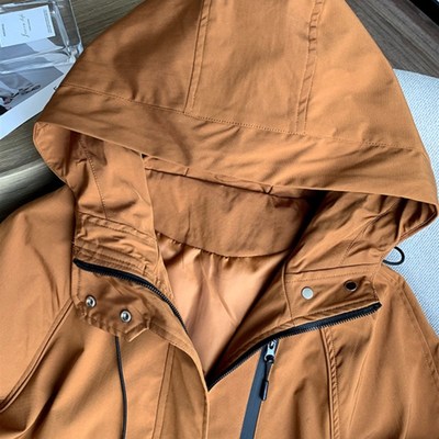 荧光绿冲锋衣休闲女短款宽松春秋夹克小个子拉炼工装风衣外套