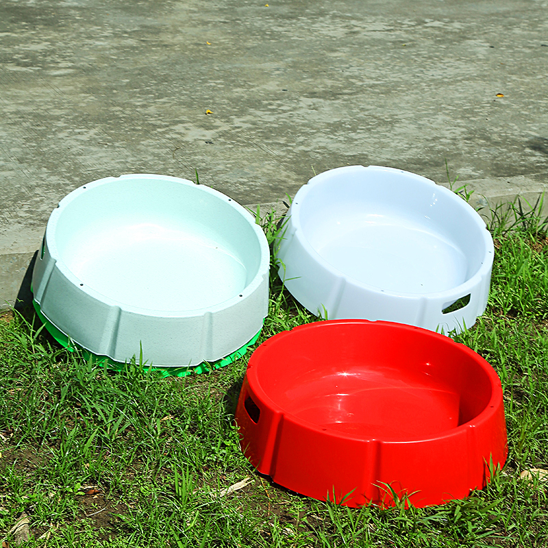 农民伯伯大号圆形饲料盆养殖场大型家禽盆喂食盆加厚底座不易踩翻