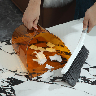 新款搓斗手拿畚斗手持式垃圾铲小戳子加厚长柄透明小扒斗桌面扫灰