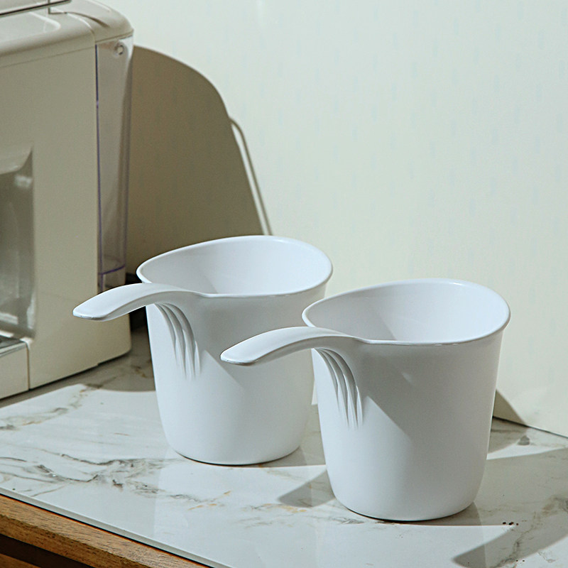 时尚多用途水瓢扁柄纯白舀水勺洗头杯沐浴洗澡勺水舀子卫生间浴室,厨房/烹饪用具,水舀/水瓢,淘宝优惠券,粉丝福利购,淘宝优惠卷