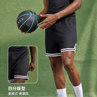 夏季篮球裤男路人王美式四分裤速干跑步训练运动球短裤休闲沙滩裤