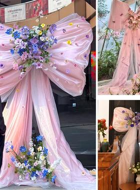 巨型蝴蝶结店铺商场门头装饰美陈