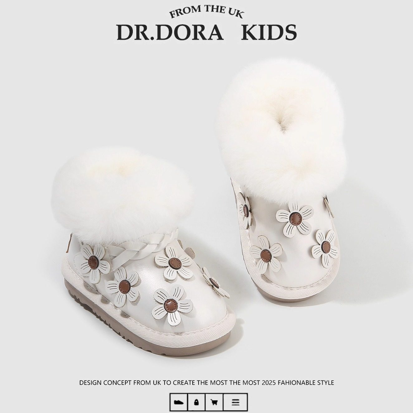 DR.DORA朵拉博士冬小童雪地靴加绒加厚棉鞋毛毛公主鞋女宝宝鞋子,童鞋/婴儿鞋/亲子鞋,雪地靴,淘宝优惠券,粉丝福利购,淘宝优惠卷