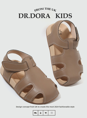 DR.DORA朵拉博士夏季宝宝凉鞋新款包头罗马鞋软底小幼童防滑学步
