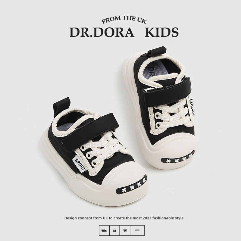 dora朵拉博士二阶段春秋宝宝鞋子软底大头开口笑单鞋小童板鞋