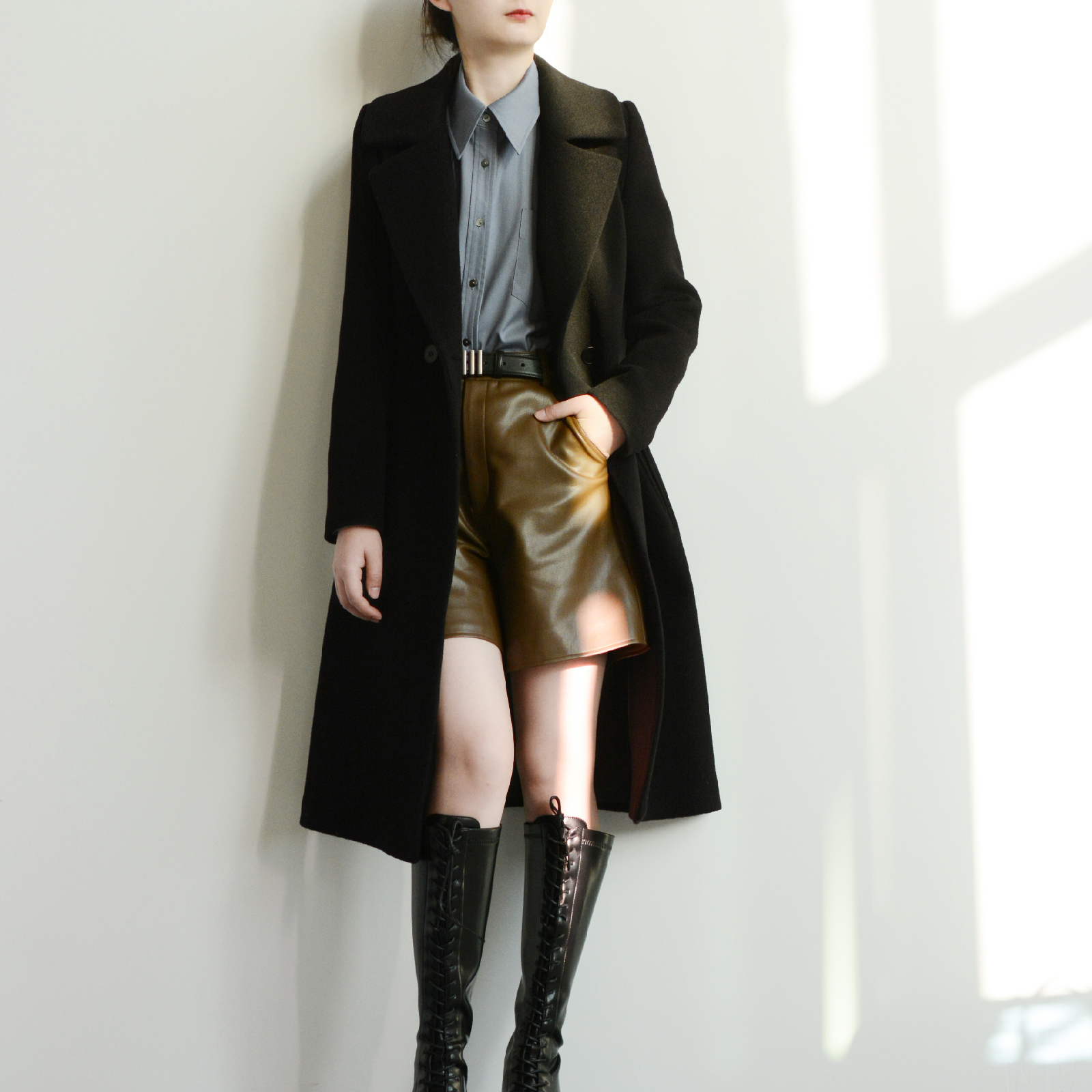 TRR纯羊毛长款大衣不起球