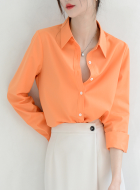 TRR style热情洋溢青春活力长袖衬衫 微宽松女士衬衣温柔吸睛上衣