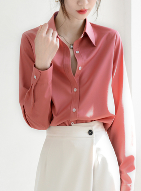 TRR 早春踏青系列微宽松长袖衬衫 女 chic感觉很赞的衬衣尖领上衣