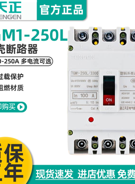 天正电气TGM1-250L/3300 4300 250200A空气开关塑壳断路器TENGEN