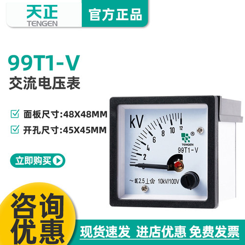 TENGEN天正99T1-V交流电压表