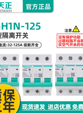 TGH1N天正HL30-125NH21P2P 3P4P63A100A导轨式隔离开关断路器