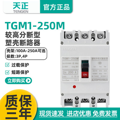 天正TGM1-250M塑壳断路器开关