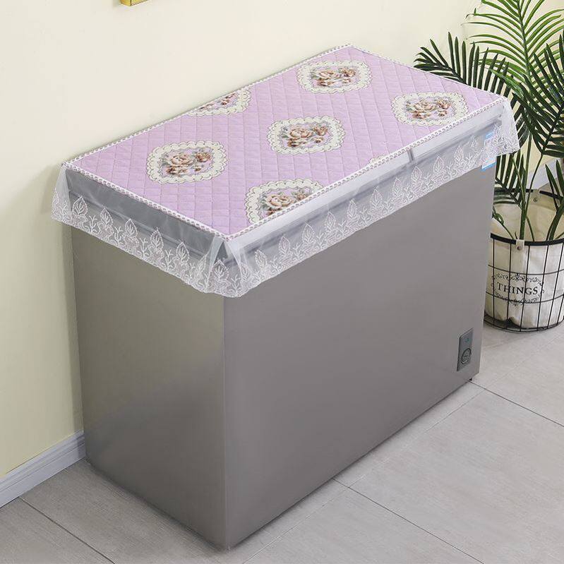 家用冰柜翻盖式防尘盖垫新款长方形冰柜帘冷柜保温被加厚顶布盖布