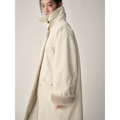 commusememory长款环保貂毛皮草