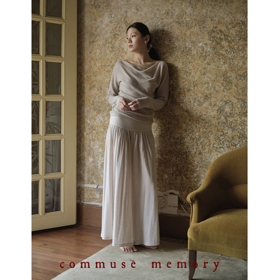 commuse羊毛长袖针织上衣