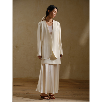 commusememory简约羊毛西装外套