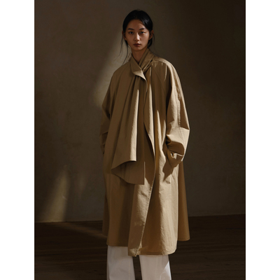 commusememory匹马棉中长款风衣