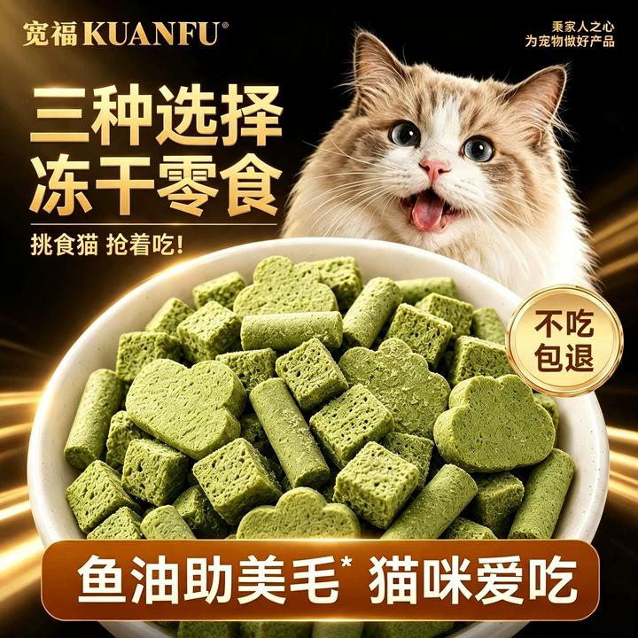 宽福猫草冻干粒棒猫咪专用零食图片