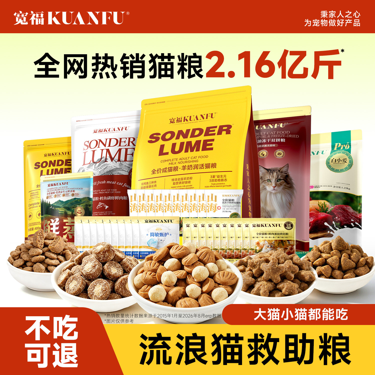 宽福猫粮流浪猫救助爱心粮便携装图片