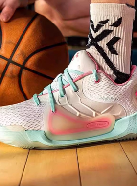 安德玛UA Spawn2白粉绿 男女低帮实战篮球鞋3022626-104