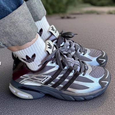 阿迪达斯SFTM x Adidas Adistar Cushion银灰色低帮跑步鞋 JH9009