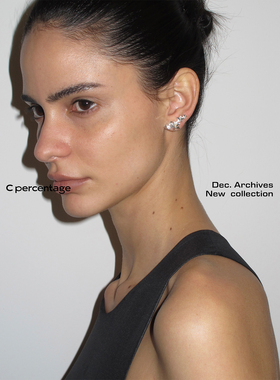 c percentage 原创设计铜镀时尚个性星群流光银针耳环