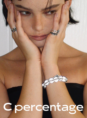 c percentage 浮雕十字花系列仿古工艺做旧立体925银开口尾戒戒指