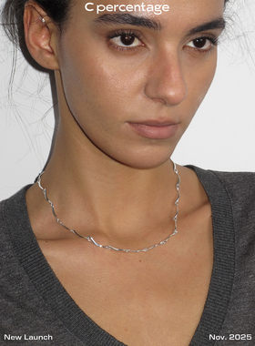 c percentage 原创设计女士锁骨链磷光曲项链