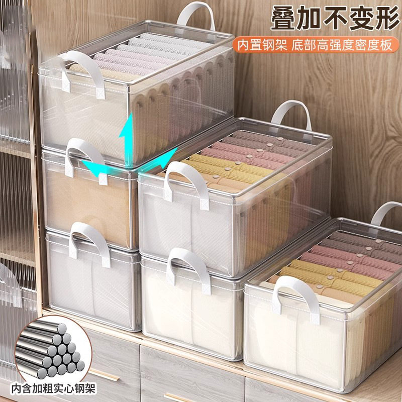 大容量pvc衣柜透明收纳盒