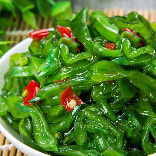 直供即食香辣海白菜梗片裙带菜凉拌下饭小咸菜袋海藻