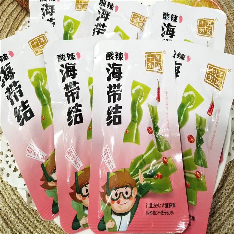直供酸辣海带结辣味零食海菜即食藻类零食休闲食品散装50