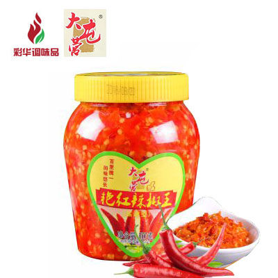大屯营艳红辣椒王500g*2瓶装 优质原料 调味佐餐鱼头剁辣椒