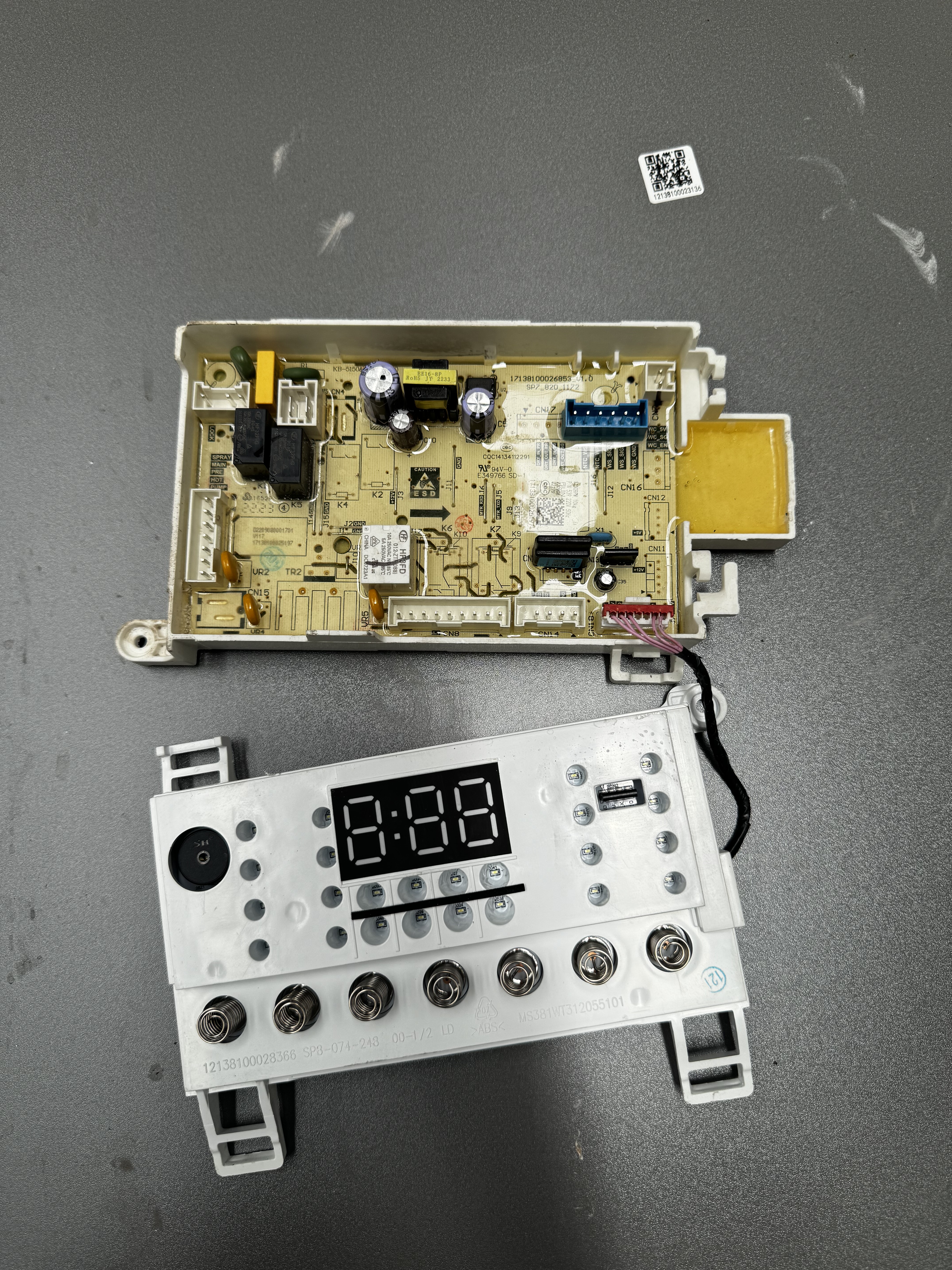 小天鹅滚筒洗衣机TG100V23WDY控制主板17138100025197电脑主板